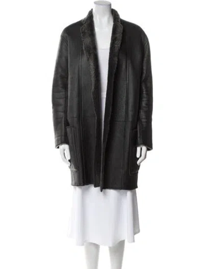 Pre-owned Celine Reversible Shearling Coat In Multi