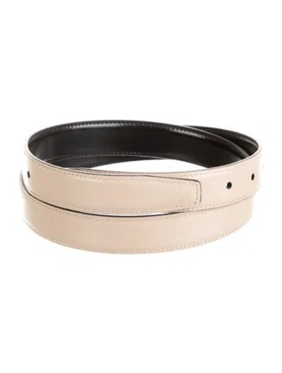 Pre-owned Celine Reversible Skinny Belt W/ Tags In Black/neutrals