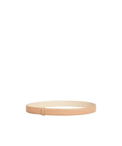 Celine Reversible Strap 25mm In Taurillon In Dark Sand/cream