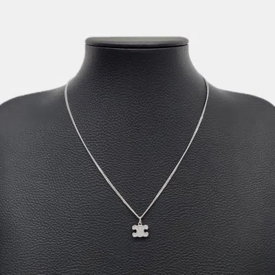Pre-owned Celine Rhinestone Necklace In Multicolor