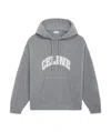 Celine Rib Hooded Pullover In Gray