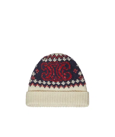 Celine Rib Knitted Hat In Nude