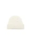 Celine Rib Knitted Hat In White