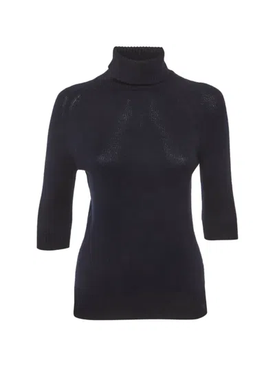 Pre-owned Celine Ribbed Roll-neck Sweater In Blue