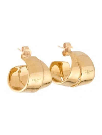 Pre-owned Celine Ribbon Hoop Earrings In Multicolor