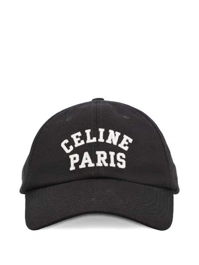 Celine Richelieu Baseball Cap In Black