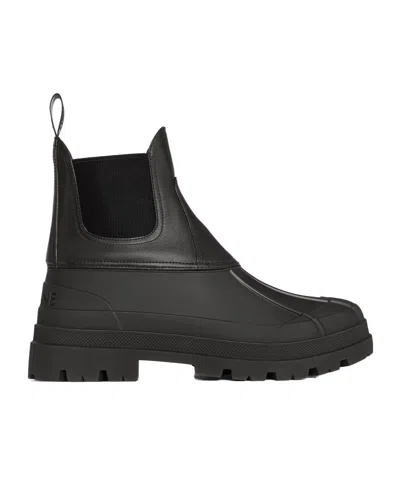 Celine Riley Ankle Boot In Calfskin In Black