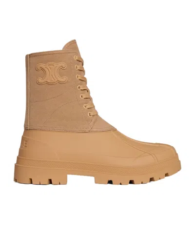 Celine Riley Lacing Boots In Nude