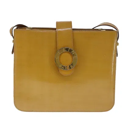 Pre-owned Celine Ring Bag Leather Camel Patent_leather Bag () In Brown