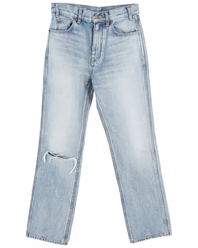Pre-owned Celine Ripped Washed Denim Jeans, Size Int, S (authentic Pre-loved)