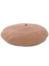 Celine Céline Robert Knitted Beret Hat In Brown