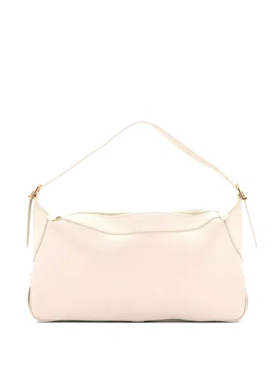 Pre-owned Celine Romy Shoulder Bag Leather Medium Hobo Bag In White