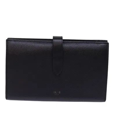 Pre-owned Celine Rottweiler Leather Wallet () In Black