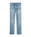 Celine Rough-edged Middle-waist Jeans In Blue