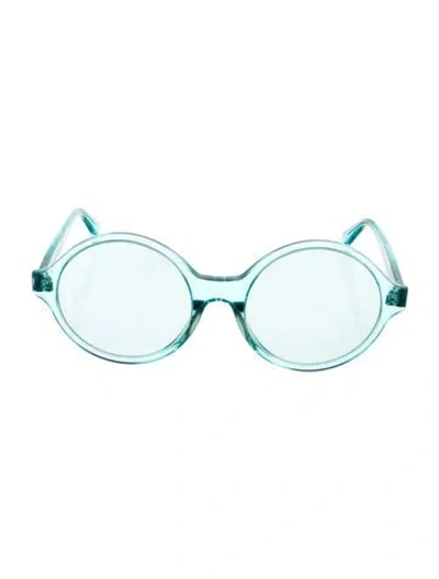 Pre-owned Celine Round Clear Sunglasses In Blue