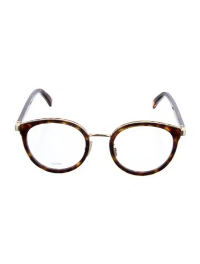 Pre-owned Celine Round Clear Sunglasses In Brown
