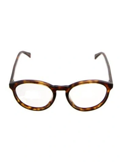 Pre-owned Celine Round Clear Sunglasses In Brown