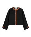 Celine Round-collar And Long-sleeved Cardigan In Black