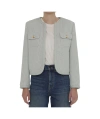 Celine Round-collar Casual Jacket In Gray