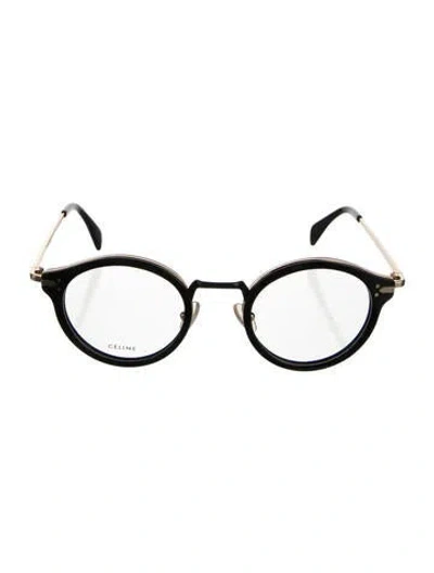 Pre-owned Celine Round Eyeglasses In Black