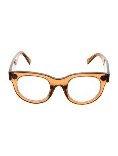 Pre-owned Celine Round Eyeglasses In Brown