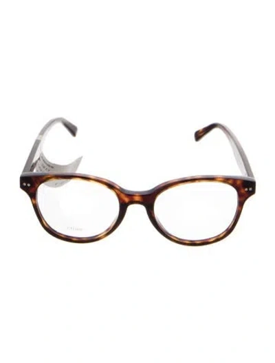 Pre-owned Celine Round Eyeglasses In Brown
