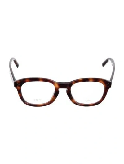 Pre-owned Celine Round Eyeglasses In Brown