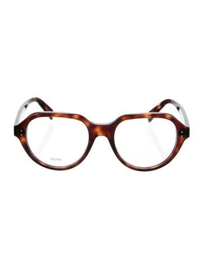 Pre-owned Celine Round Eyeglasses In Brown