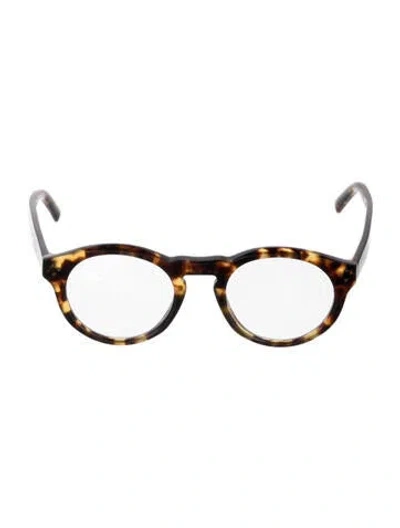 Pre-owned Celine Round Eyeglasses In Brown