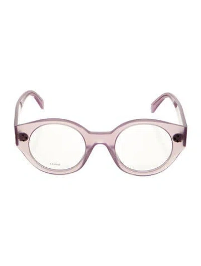 Pre-owned Celine Round Eyeglasses In Purple