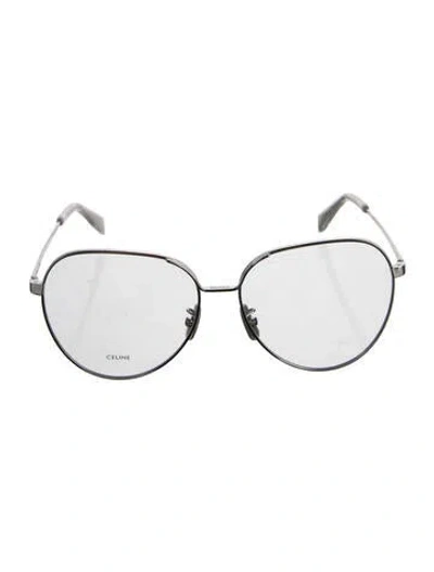 Pre-owned Celine Round Eyeglasses In Silver