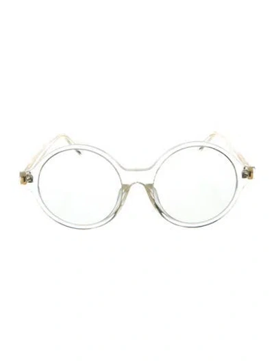 Pre-owned Celine Round Eyeglasses In Transparent
