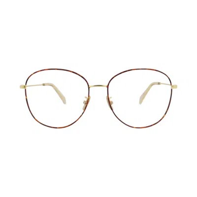 Pre-owned Celine Round Frame Metal Optical Frames 'bronze/transparent' | Copper | Women's Size Onesize In Brown