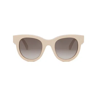 Celine Round Frame Sunglasses In 24f