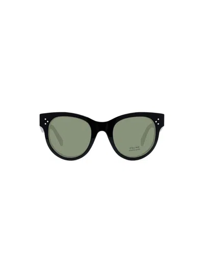 Celine Round Frame Sunglasses In Black