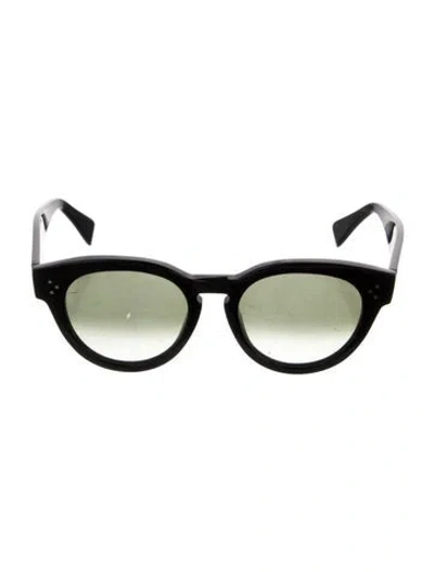 Pre-owned Celine Round Gradient Sunglasses In Black