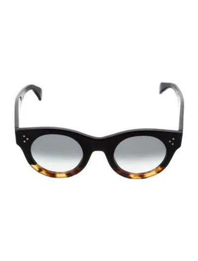 Pre-owned Celine Round Gradient Sunglasses In Black