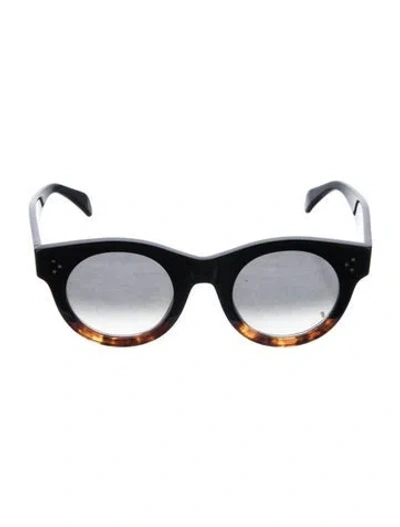 Pre-owned Celine Round Gradient Sunglasses In Black/brown