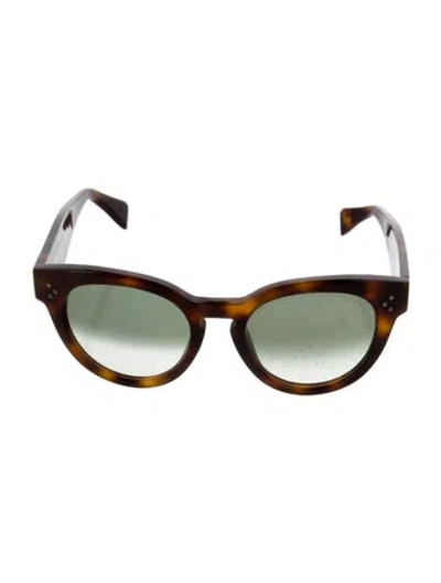 Pre-owned Celine Round Gradient Sunglasses In Brown