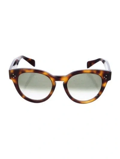 Pre-owned Celine Round Gradient Sunglasses In Brown