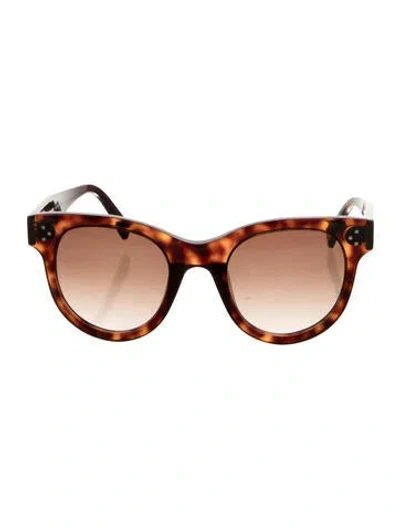 Pre-owned Celine Round Gradient Sunglasses In Brown