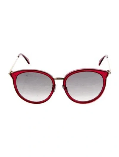 Pre-owned Celine Round Gradient Sunglasses In Red