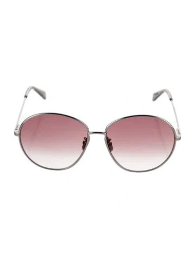 Pre-owned Celine Round Gradient Sunglasses In Silver