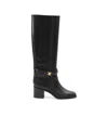 Celine High Triomphe Boots In Black