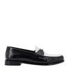 Celine Men Vivienne Leather Loafer With Perforated Triomphe Logo In Animal Print