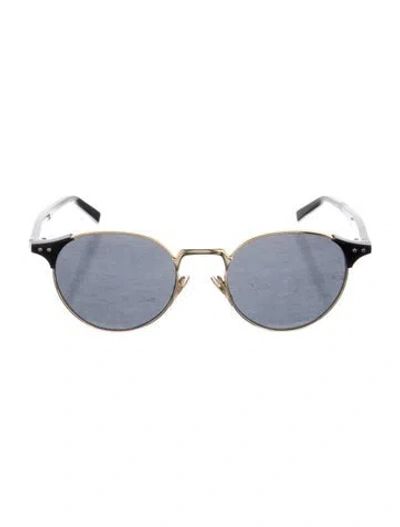 Pre-owned Celine Round Mirrored Sunglasses In Black