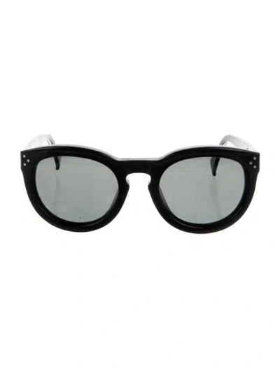 Pre-owned Celine Round Mirrored Sunglasses In Black