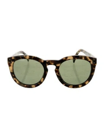 Pre-owned Celine Round Mirrored Sunglasses In Brown