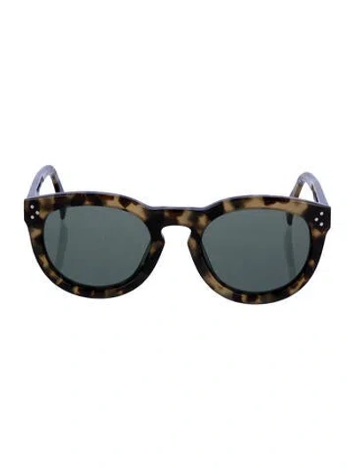 Pre-owned Celine Round Mirrored Sunglasses In Brown