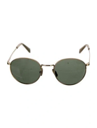 Pre-owned Celine Round Mirrored Sunglasses In Gold
